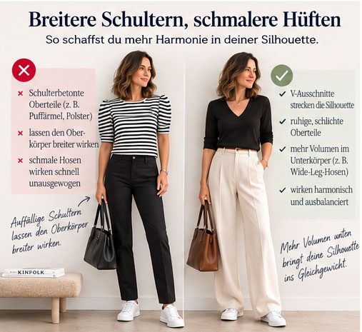 Breite Schultern, schmale Hüfte